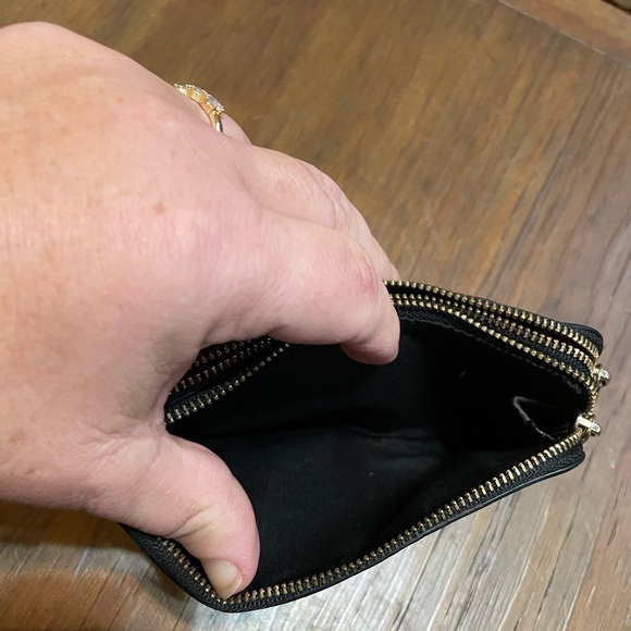 Coach Double Corner Zip Wallet Black - Picture 2 of 7